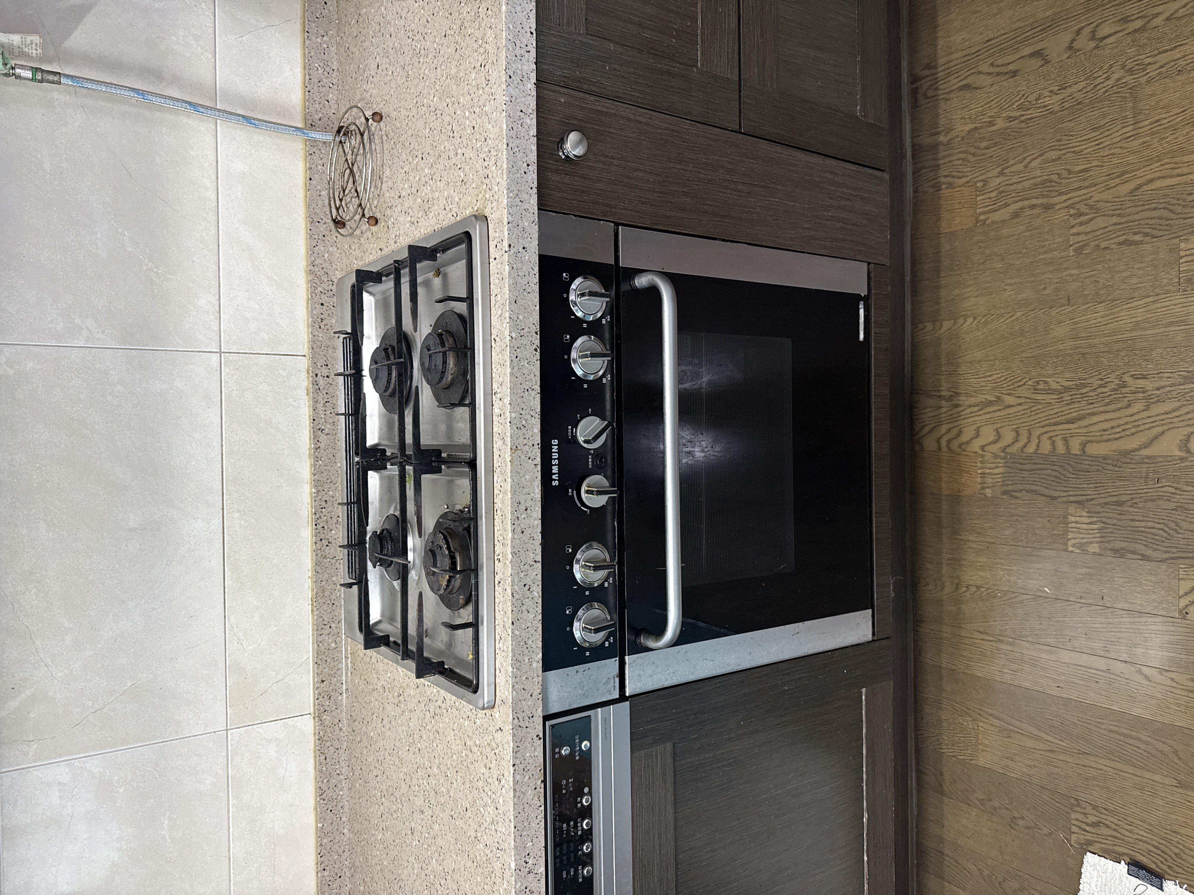 교체 전 - 오래된 삼성 빌트인 가스레인지