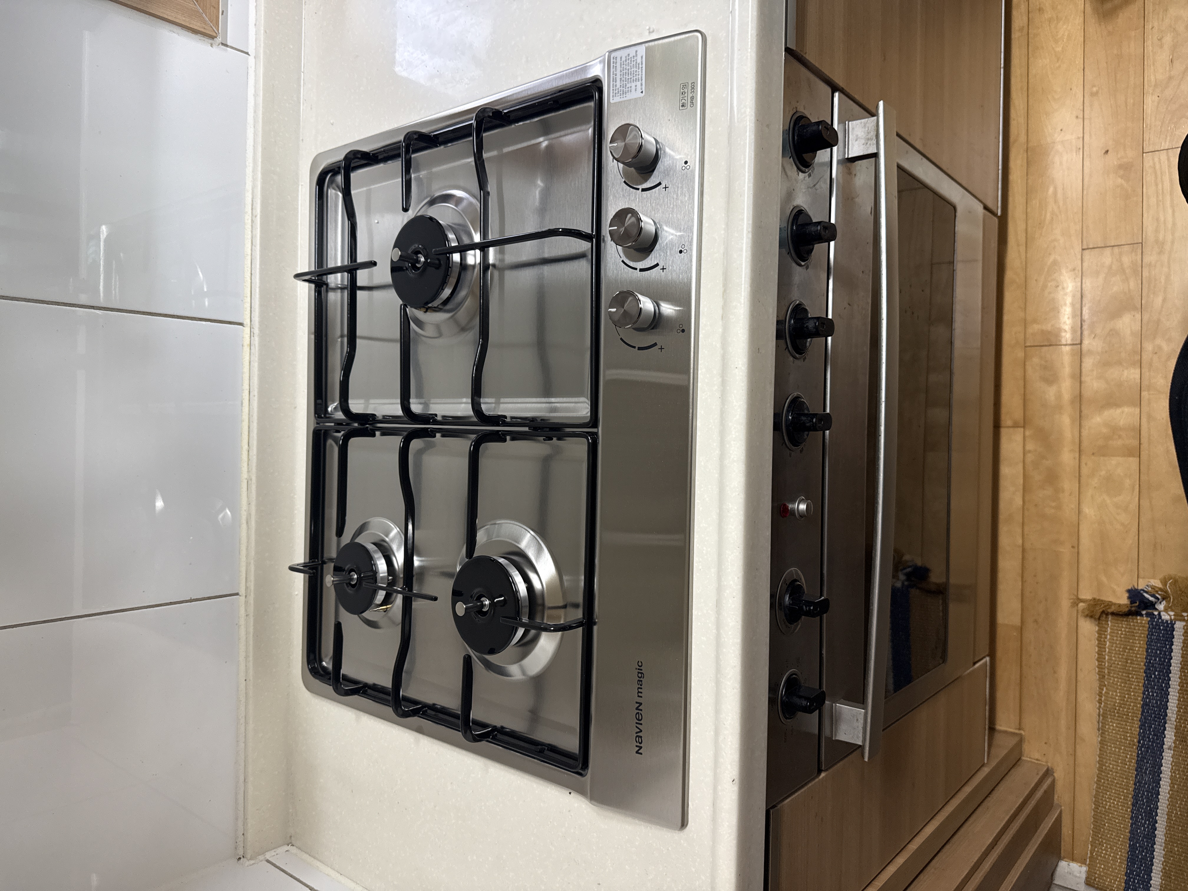 가스레인지교체 완료 - Navien magic