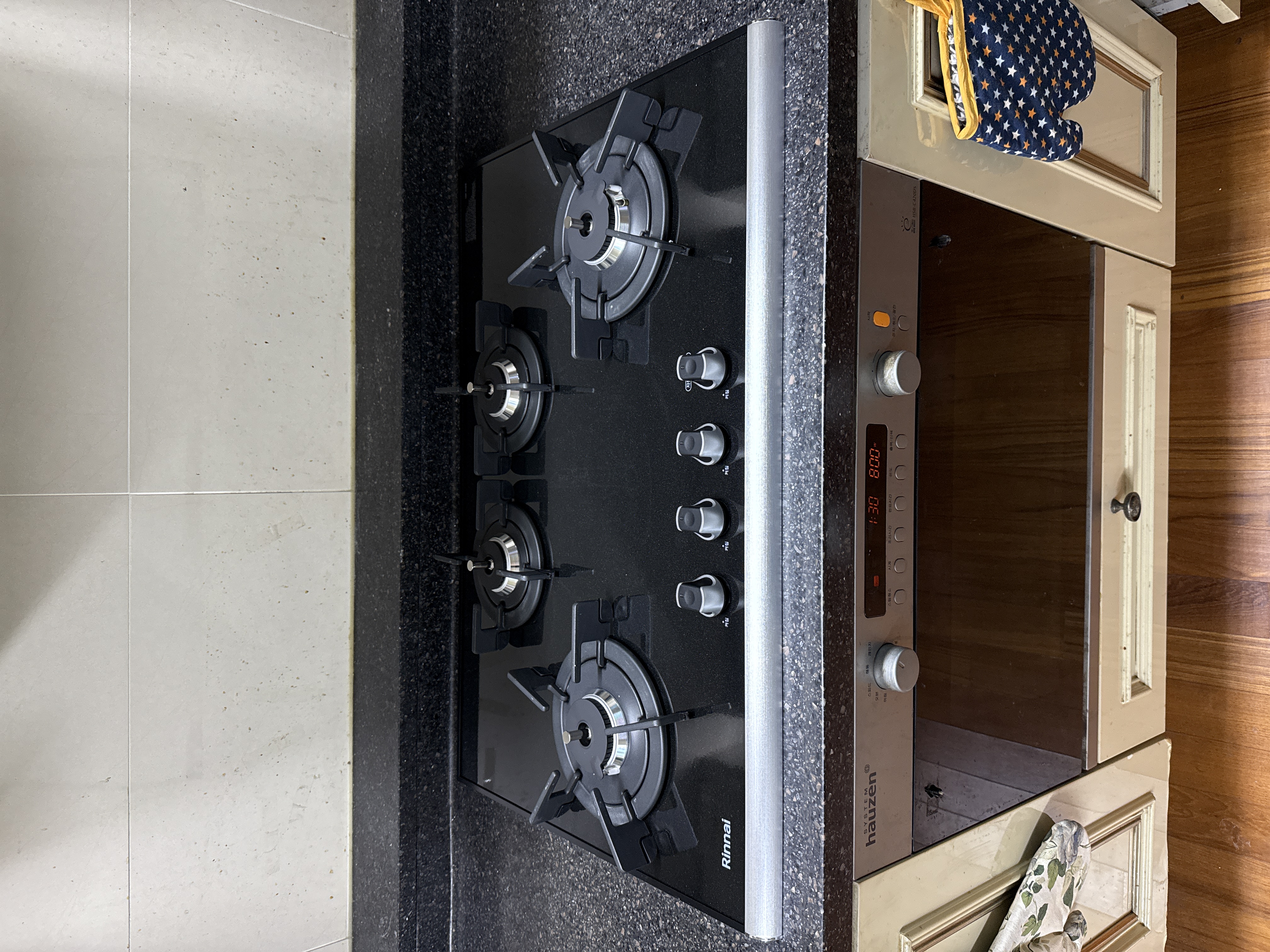 교체 후 - 새 린나이 빌트인 가스레인지